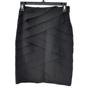 White House Black Market Instantly Slimming Black Bandage Skirt Size 2